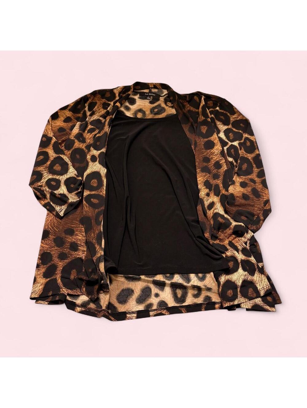 Liz McCoy leopard print cardi